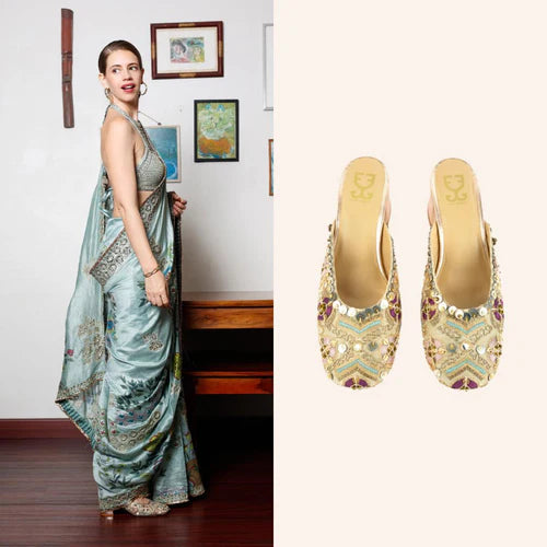 Kalki Koechlin in Wanderlust Heels Payal Singhal X Fizzy Goblet (Limited Edition)