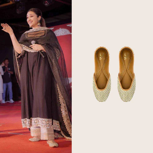 Parineeti Chopra in Crystal Pops Juttis