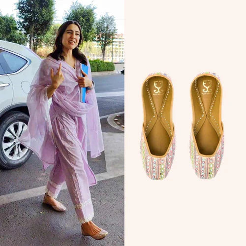 Sara Ali Khan in Shooting Star Juttis