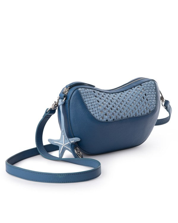 Wave Crossbody Bag : With Leather Woven Panel