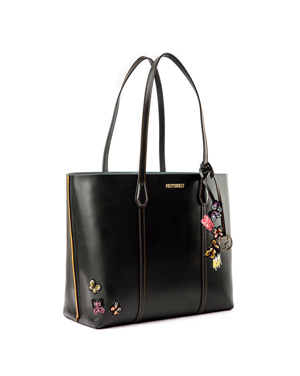 Fizzy Tote Leather – Black