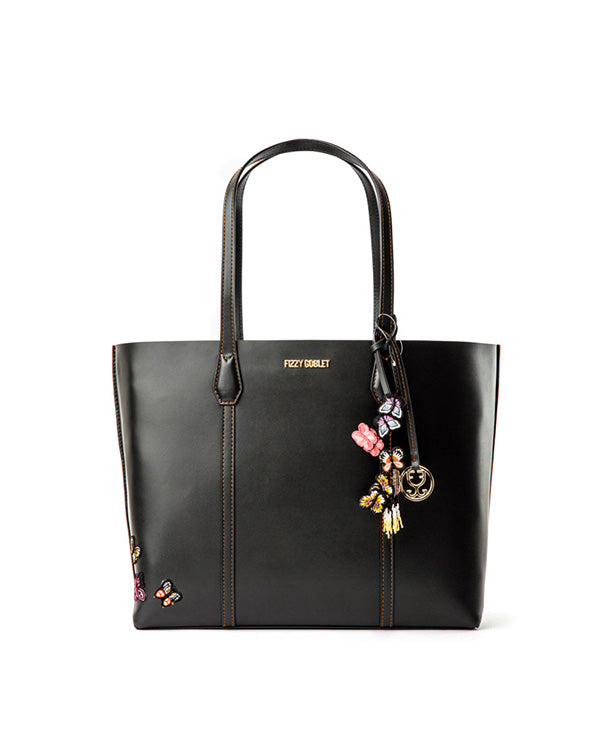 Fizzy Tote Leather – Black